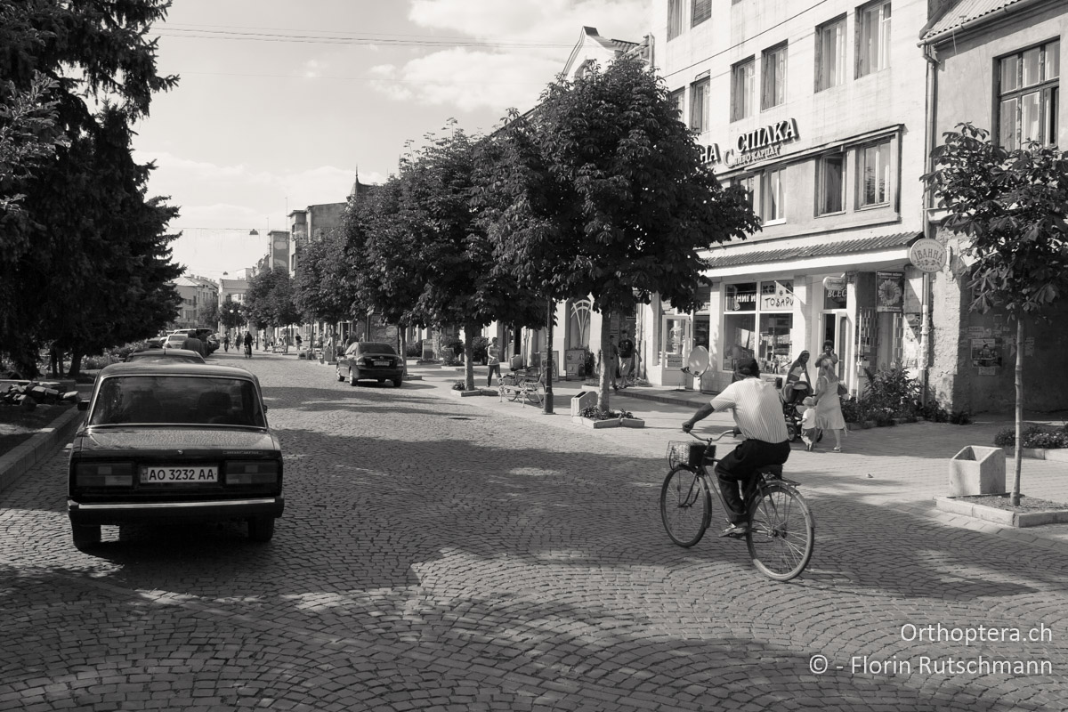 26.07.2007 Fussgängerzone im Zentrum von Mukacheve (Муkачеве). Ukraine