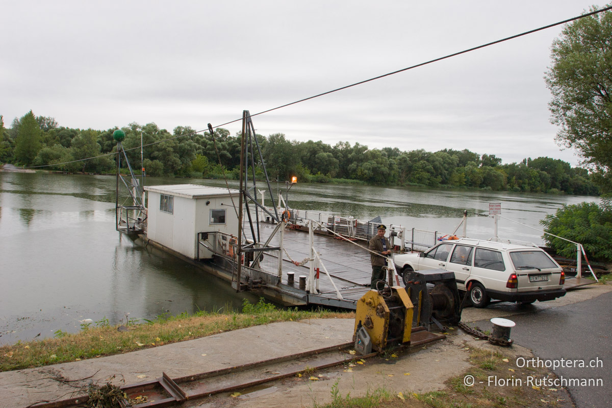 30.07.2007 Fähre über die Theiss (Tysa od. Tisza) bei Tiszalök. Ungarn