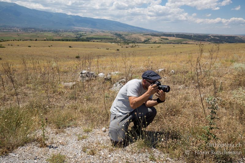 Christian beim Fotografieren - GR, Zentralmakedonien, Alistrati, 05.07.2017